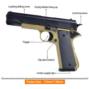 UK STOCK | STD 1911 Manuel Toy Pistol Gun Gel Ball Blaster Limited Deal