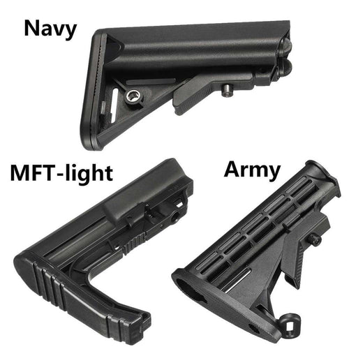 Black MFT-light/Army/Navy Nylon Buttstock For Gel Ball Blasting Guns Toy Replacement Accessories For JinMing 8th M4A1