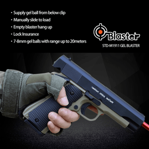 UK STOCK | STD 1911 Manuel Toy Pistol Gun Gel Ball Blaster Limited Deal